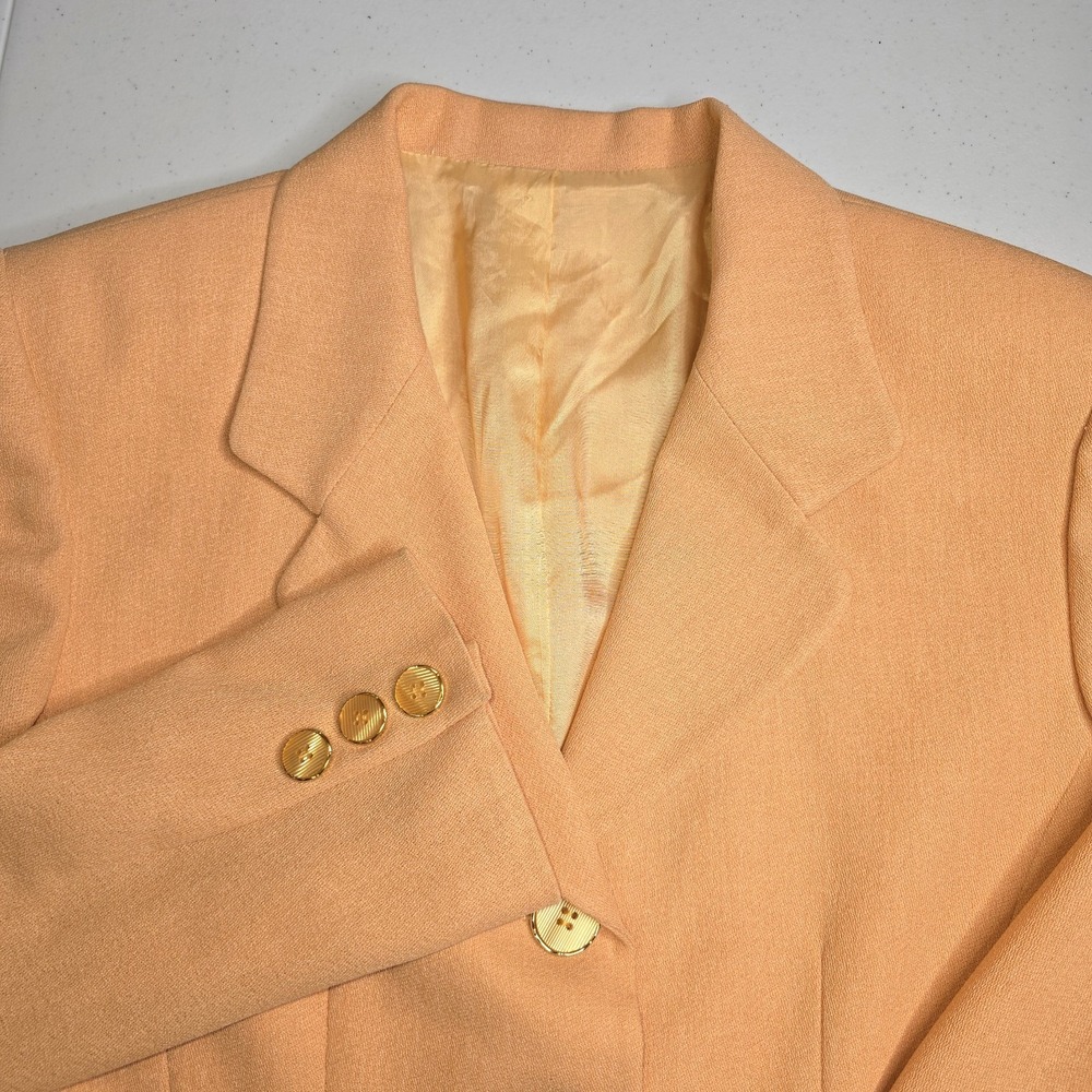 CARLA Women's Size 42 Peach Blazer Jacket Vintage‎ -1426